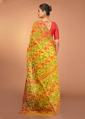 Multicolor Jamdani Cotton Saree Without Blouse Piece