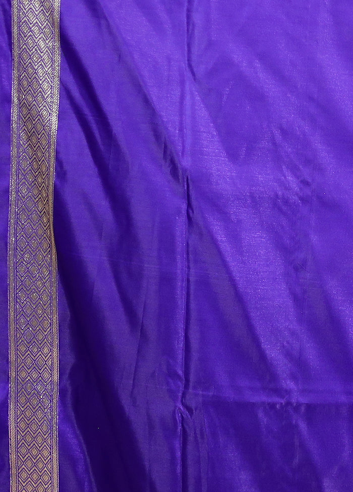 Rust Banarasi Silk Saree With Blouse Piece