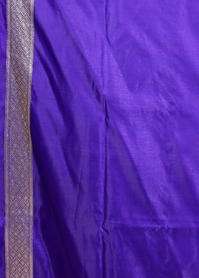 Rust Banarasi Silk Saree With Blouse Piece