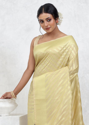 Cream Uppada Silk Saree With Blouse Piece - Indian Silk House Agencies