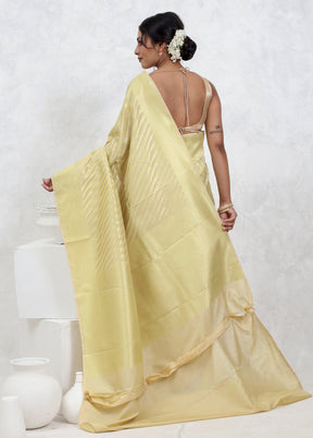 Cream Uppada Silk Saree With Blouse Piece - Indian Silk House Agencies