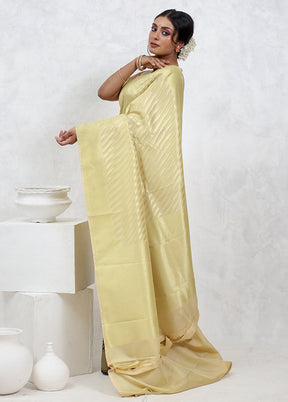 Cream Uppada Silk Saree With Blouse Piece - Indian Silk House Agencies