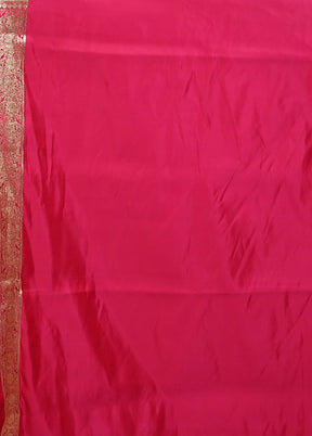Peach Tanchoi Silk Saree With Blouse Piece