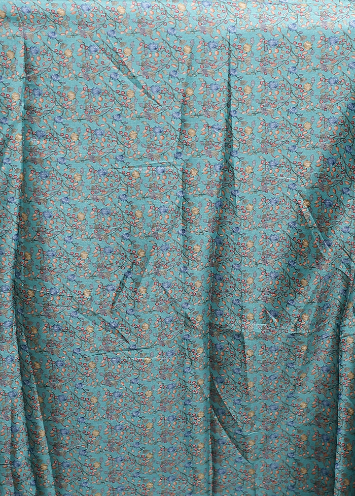 Green Organza Saree With Blouse Piece