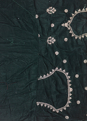 Green Blended Silk Dupatta Lehenga Set