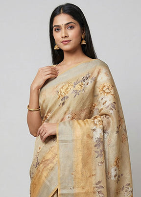 Green Organza Saree With Blouse Piece