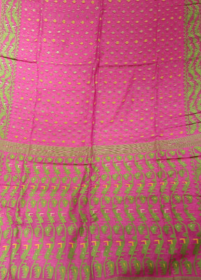 Pink Jamdani Cotton Saree Without Blouse Piece