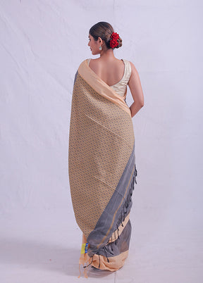 Grey Matka Silk Saree With Blouse Piece - Indian Silk House Agencies
