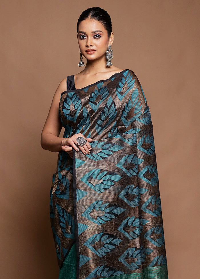Golden Handloom Matka Pure Silk Saree With Blouse Piece