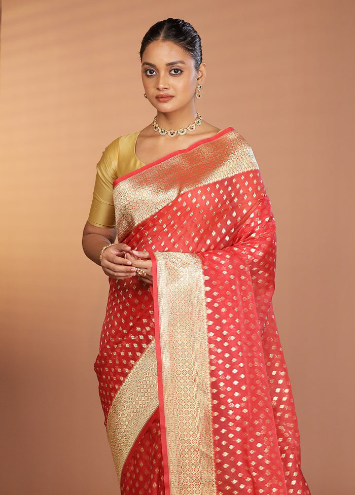 Multicolor Kora Silk Saree With Blouse Piece