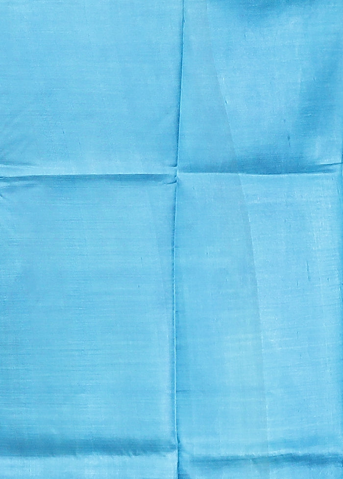 White Printed Pure Silk Saree Without Blouse Piece