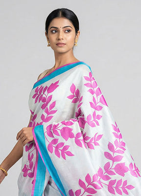 Multicolor Printed Pure Silk Saree Without Blouse Piece