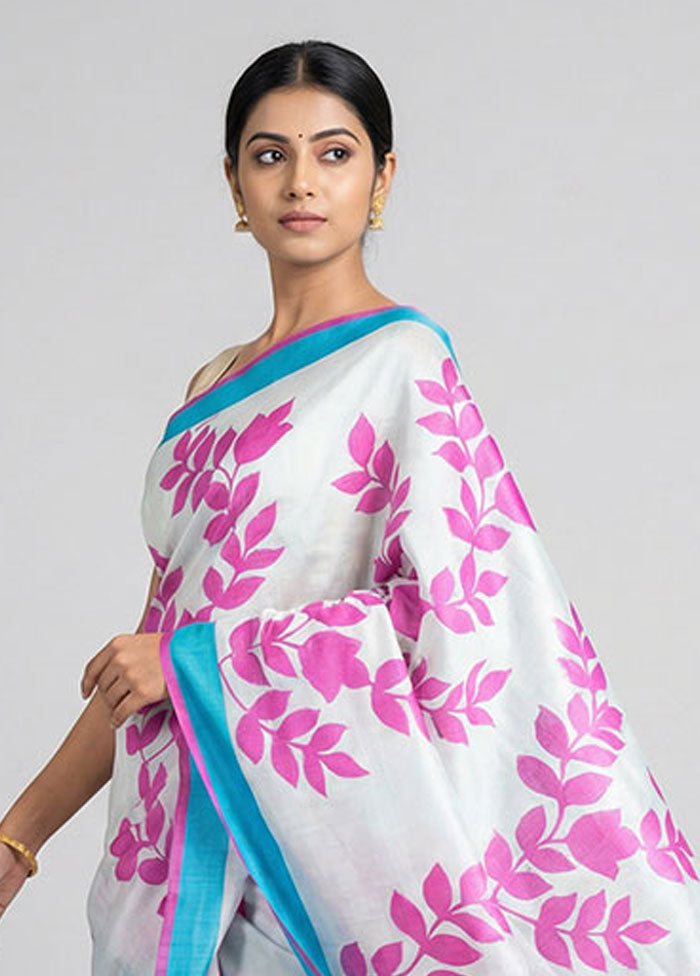Multicolor Printed Pure Silk Saree Without Blouse Piece