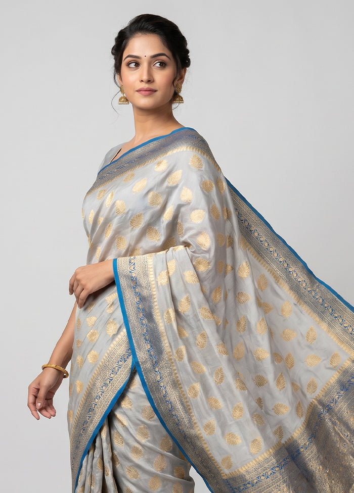 Cream Dupion Silk Saree With Blouse Piece