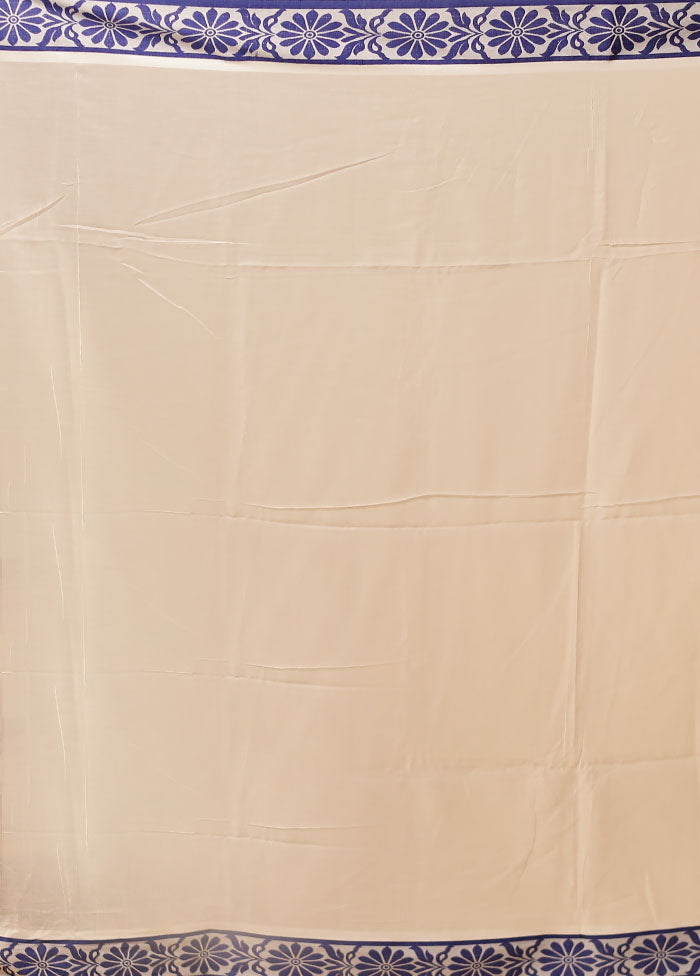 White Matka Silk Saree With Blouse Piece