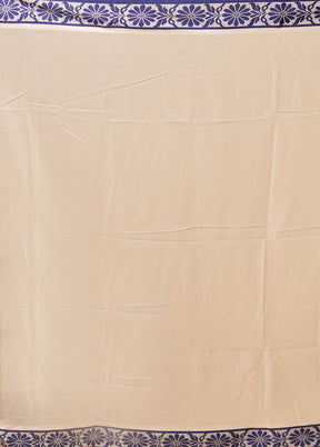 White Matka Silk Saree With Blouse Piece
