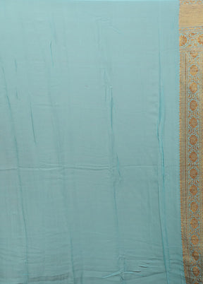 Green Georgette Saree With Blouse Piece