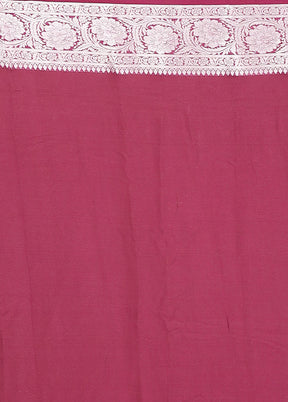 Pink Georgette Saree With Blouse Piece