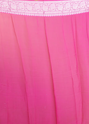 Orange Georgette Saree With Blouse Piece