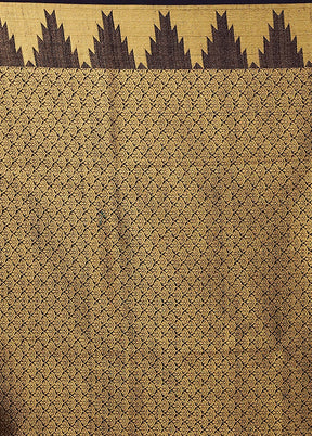 Blue Dupion Silk Saree With Blouse Piece