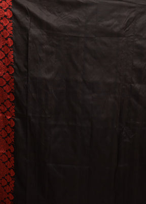 Black Handloom Assam Pure Silk Saree With Blouse Piece