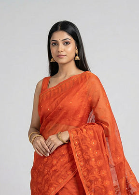 Multicolor Jamdani Cotton Saree Without Blouse Piece