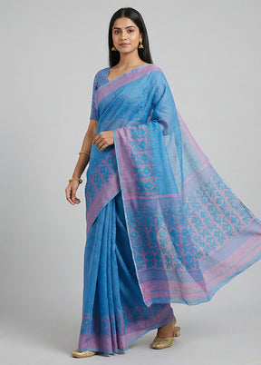 Multicolor Jamdani Cotton Saree Without Blouse Piece
