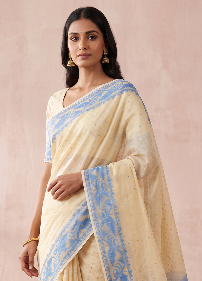 Multicolor Jamdani Cotton Saree Without Blouse Piece