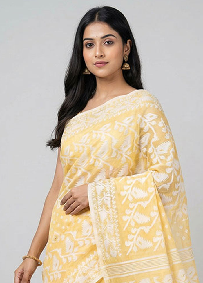 Multicolor Jamdani Cotton Saree Without Blouse Piece