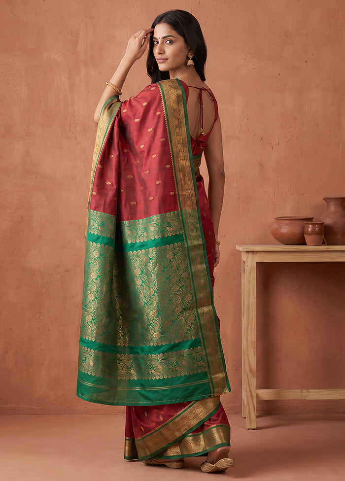 White Handloom Kanjivaram Pure Silk Saree With Blouse Piece