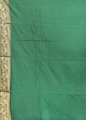 Green Dupion Silk Saree With Blouse Piece