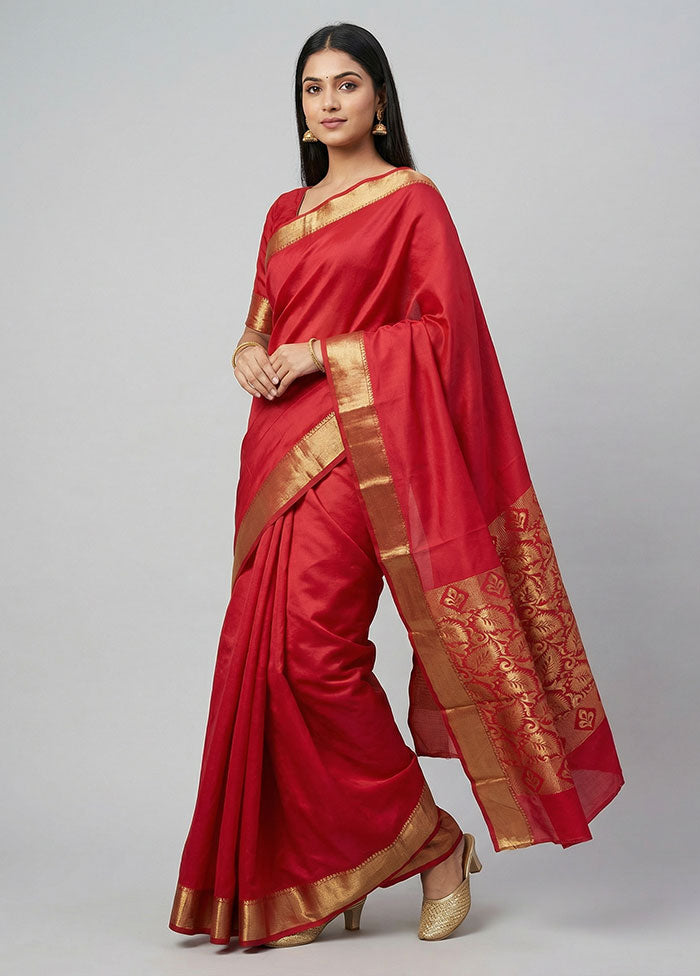 Grey Kanjivaram Silk Saree With Blouse Piece