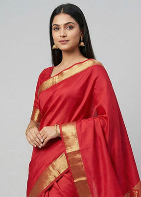 Grey Kanjivaram Silk Saree With Blouse Piece