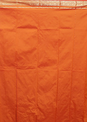 Peach Kanjivaram Silk Saree With Blouse Piece