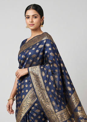 Multicolor Dupion Silk Saree With Blouse Piece