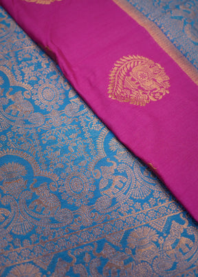 Pink Dupion Silk Saree With Blouse Piece - Indian Silk House Agencies