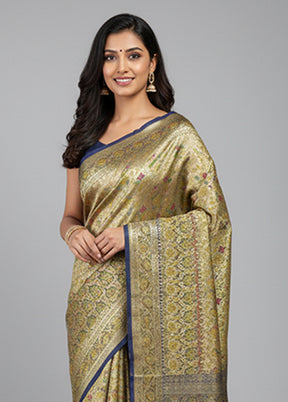 Cream Tanchoi Silk Saree With Blouse Piece