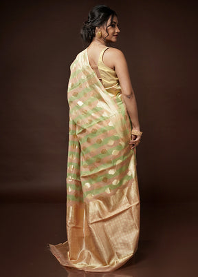 Pink Kora Silk Saree With Blouse Piece - Indian Silk House Agencies