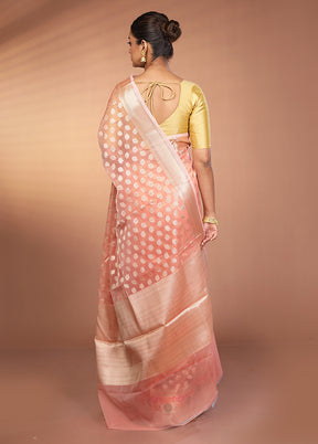 Pink Organza Saree With Blouse Piece