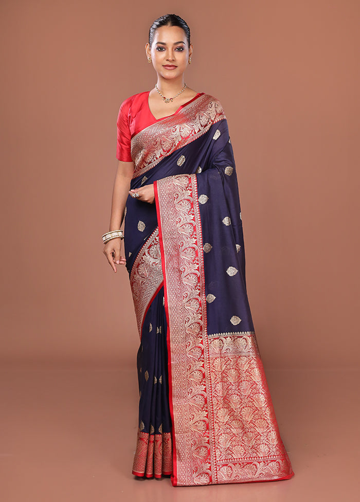 Multicolor Katan Silk Saree With Blouse Piece