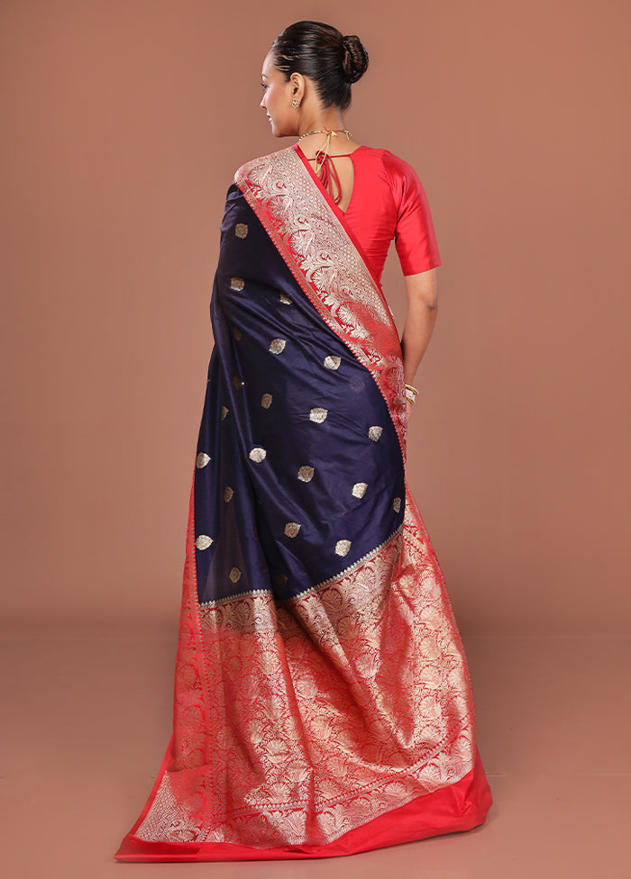 Multicolor Katan Silk Saree With Blouse Piece