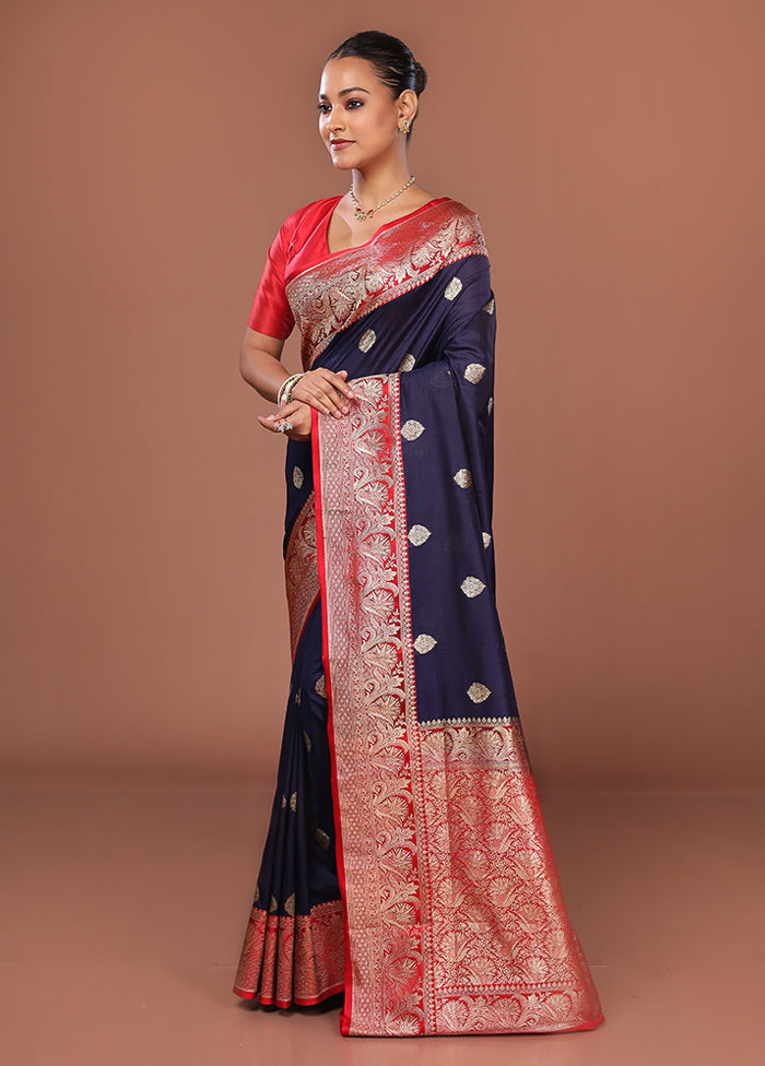 Multicolor Katan Silk Saree With Blouse Piece