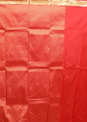 Red Kanjivaram Silk Saree With Blouse Piece