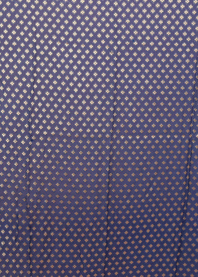 Blue Georgette Saree With Blouse Piece