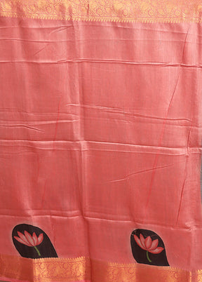 Multicolor Tussar Silk Saree With Blouse Piece