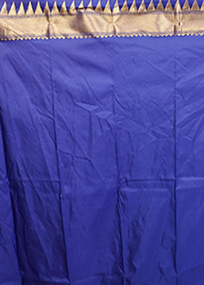 Peach Handloom Kanjivaram Pure Silk Saree With Blouse Piece