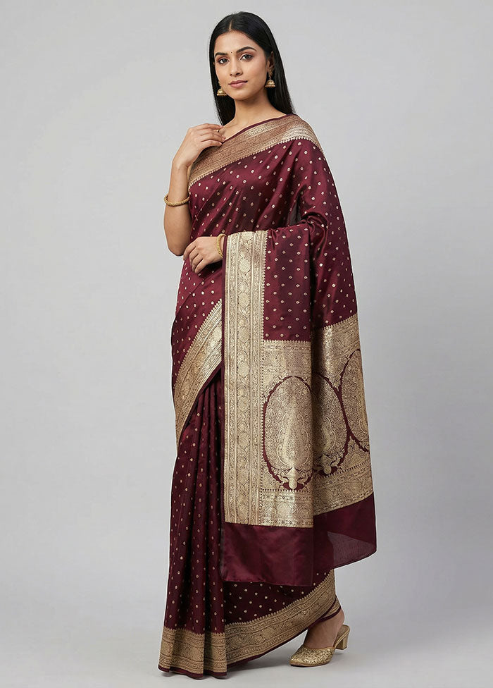 Multicolor Banarasi Silk Saree With Blouse Piece