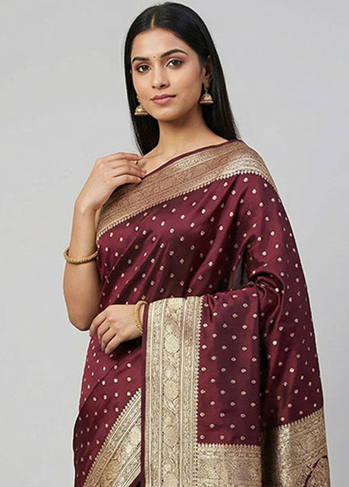 Multicolor Banarasi Silk Saree With Blouse Piece