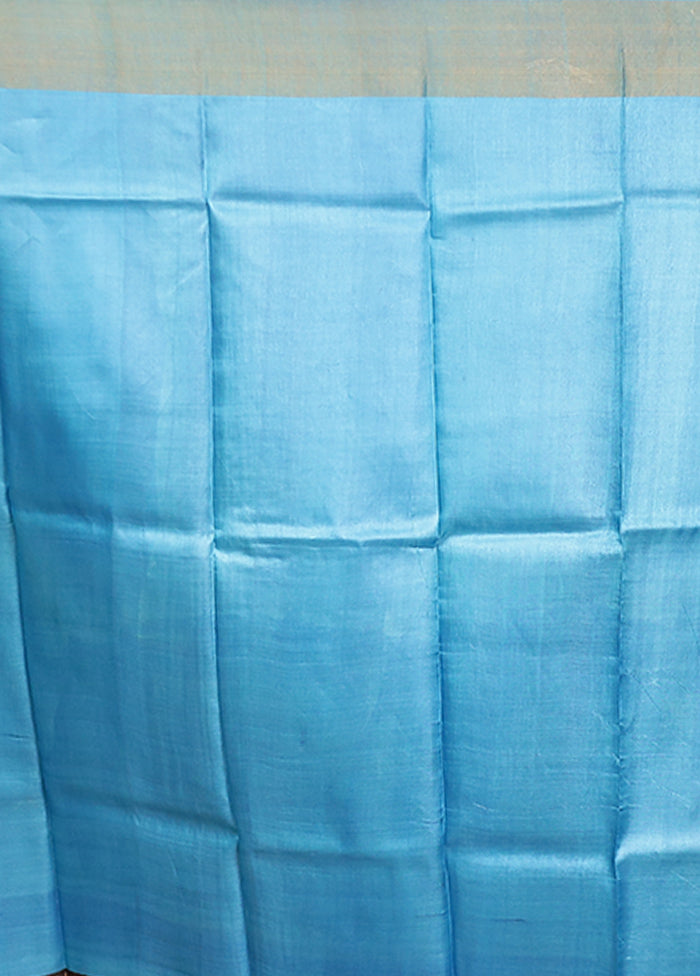 Multicolor Tussar Silk Saree With Blouse Piece