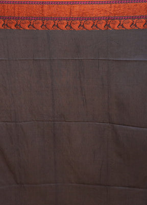 Grey Matka Silk Saree With Blouse Piece
